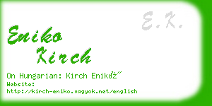 eniko kirch business card